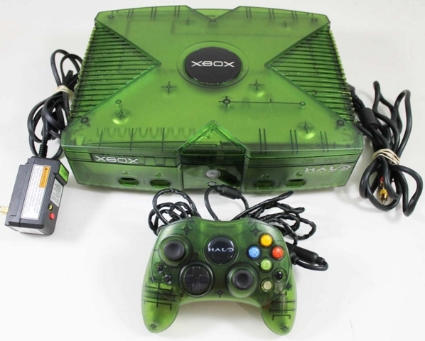 Original Xbox Halo Edition Console with three 2024 games